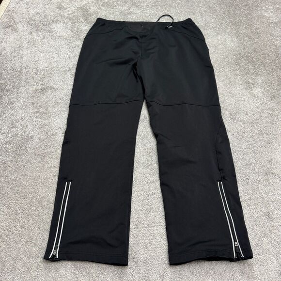Brooks Running Track Pants Men 38x32 Black Zip Pocket Reflective Straight Active - Picture 1 of 16
